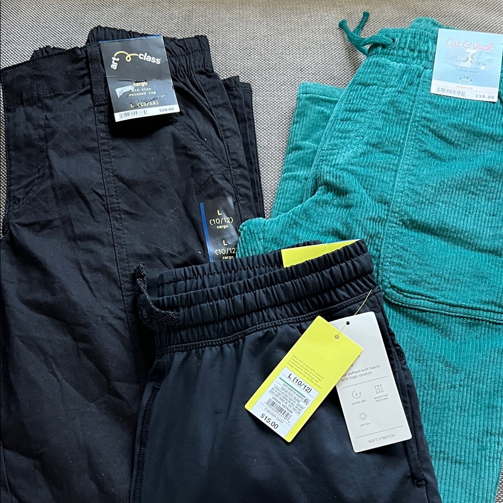 Kids Unisex Large (10/12) Pants and Shorts Bundle- NWT